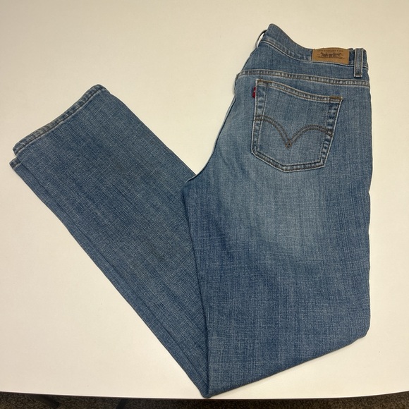 Levi's 505 Women's Classic Straight Jeans size 10L Medium wash with stretch - Picture 1 of 10